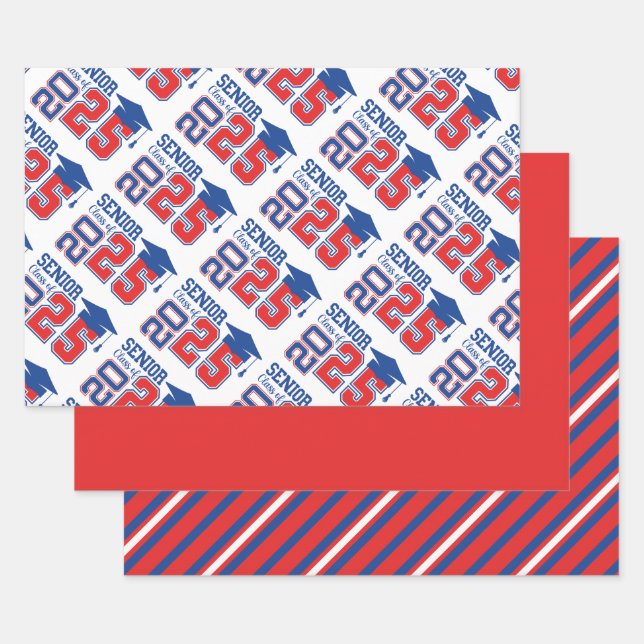  Class of 2025 Senior Graduation Wrapping Paper Sheets (Set)