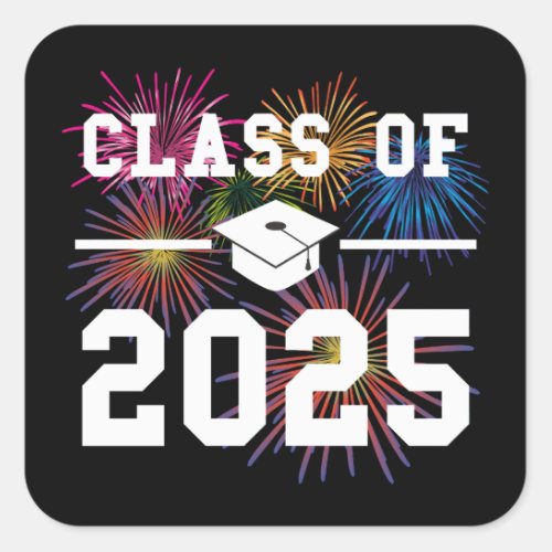 Class Of 2025 Senior Year Square Sticker