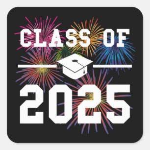 Class Of 2025 Senior Year Square Sticker