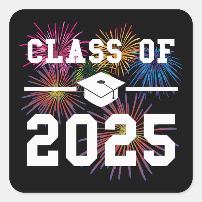 Class Of 2025 Senior Year Square Sticker (Front)