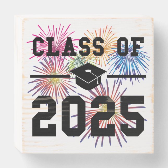 Class Of 2025 Senior Year Wooden Box Sign (Front Horizontal)