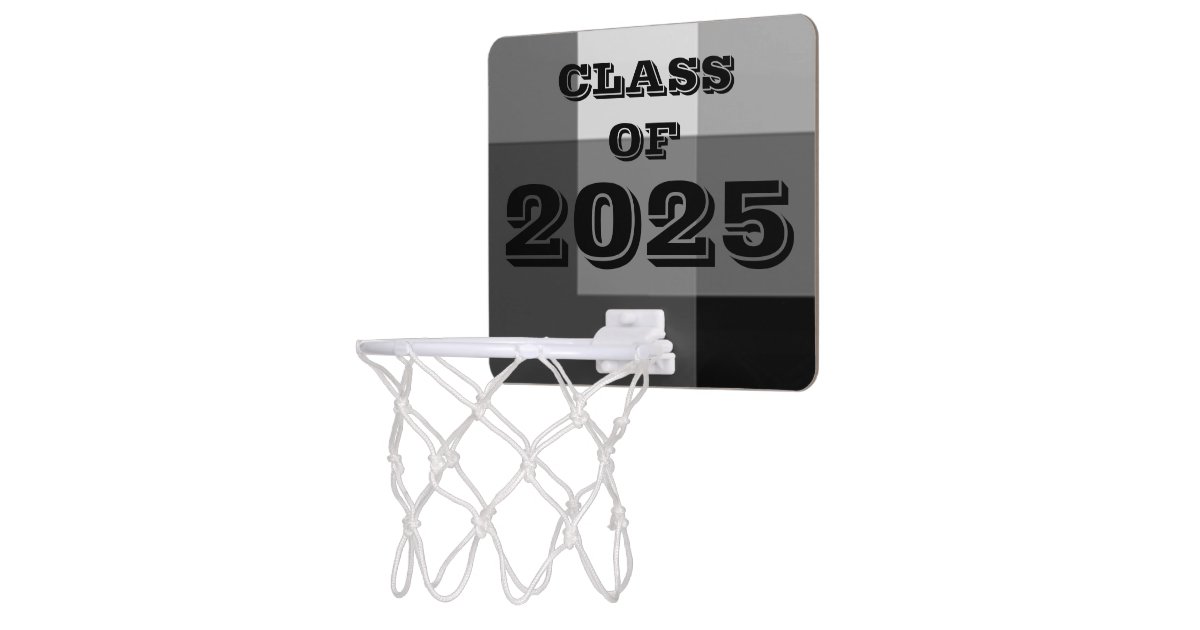 Class of 2025 Silver Black Basketball Hoop by Janz