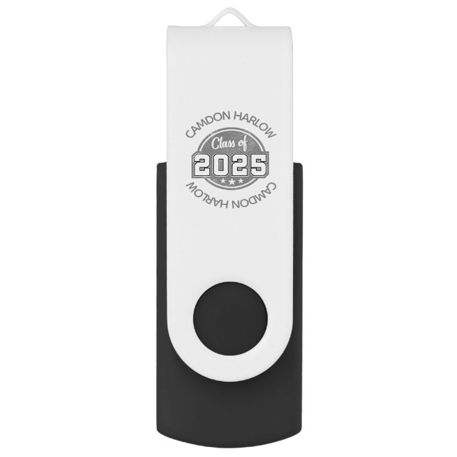 Class of 2025 Vintage Graduate Name Flash Drive (Front Vertical)