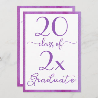 Class Of 2025 Violet Graduation Party Invitation
