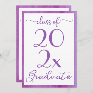 Class Of 2025 Violet Graduation Party Invitation