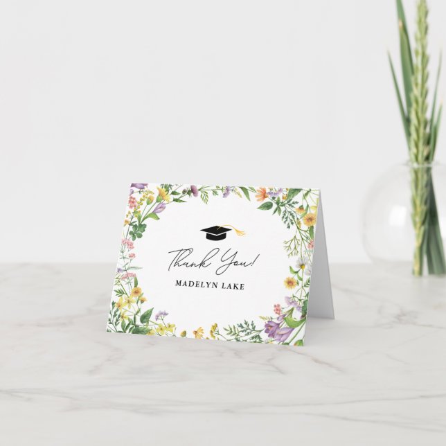 Class of 2025 Wildflower Graduation  Thank You Card (Front)