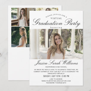 Class of 2026 5 Photos VIRTUAL Graduation Party Invitation