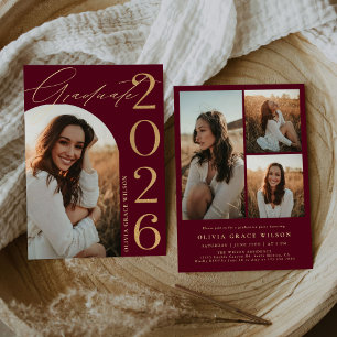 Class of 2026 Arch Photo Graduation Party Invitation