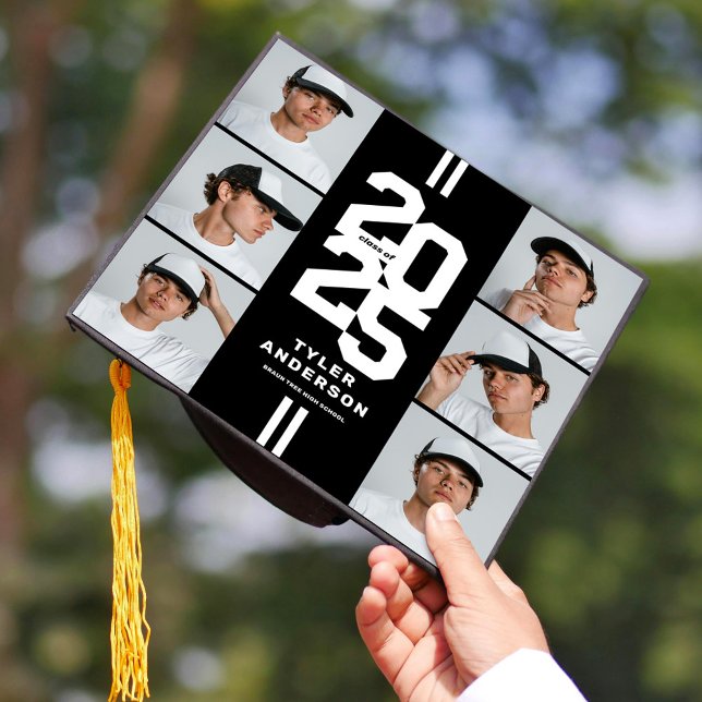 Class of 2026 Athletic Graduation 6 Photo Graduation Cap Topper (Creator Uploaded)