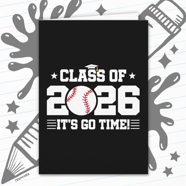 Class of 2026 Baseball Graduation It’s Go Time Card (Creator Uploaded)