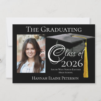 Class of 2026 Black Graduation Announcement