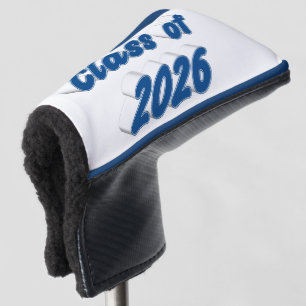 Class of 2026 blue typography graduation golf head cover