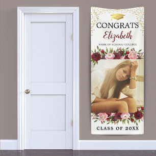 Class of 2026 Burgundy Graduation Door Banner
