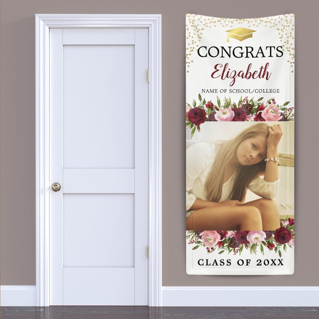Class of 2026 Burgundy Graduation Door Banner (Creator Uploaded)