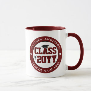 Class of 2026 Burgundy Red Graduate Graduation Mug
