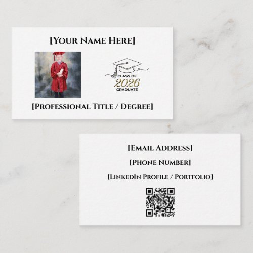 Class of 2026 / Business Card with QR