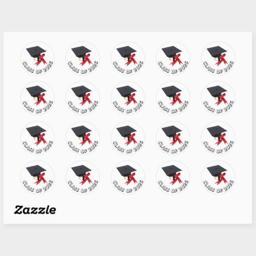 Class Of 2026 Cap And Diploma Sticker By Janz Zazzle 5240