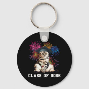 Class Of 2026 Cat Lover Keychain