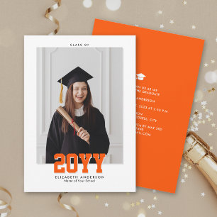 Class of 2026 Classic Typography Graduation Photo Announcement