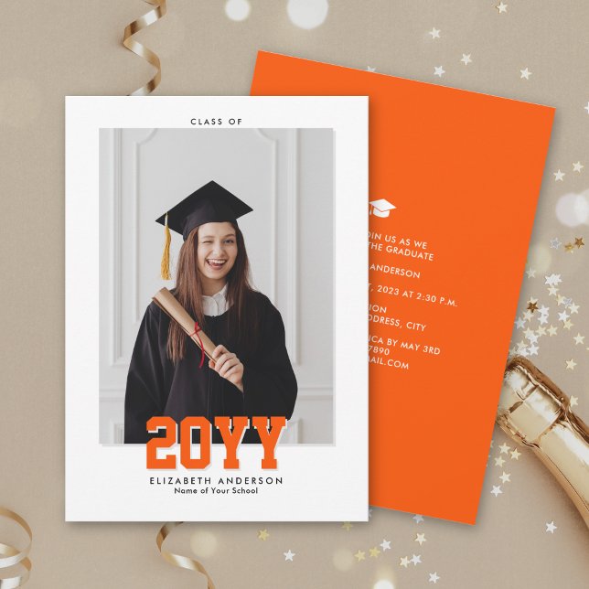 Class of 2026 Classic Typography Graduation Photo Announcement (Creator Uploaded)