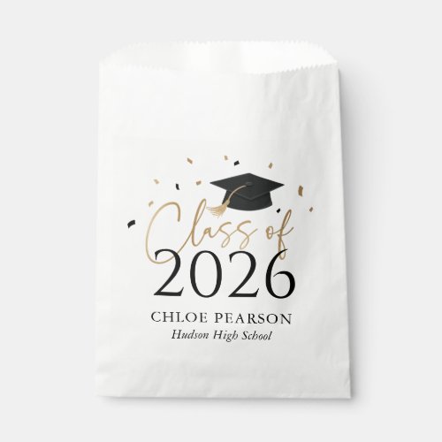 Class of 2026 Confetti Graduation  Favor Bag
