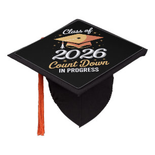 Class Of 2026 Count Down In Progress Peronalized  Graduation Cap Topper