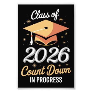 Class Of 2026 Count Down In Progress Peronalized  Photo Print