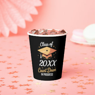 Class Of 2026 Count Down In Progress Personalized  Paper Cups