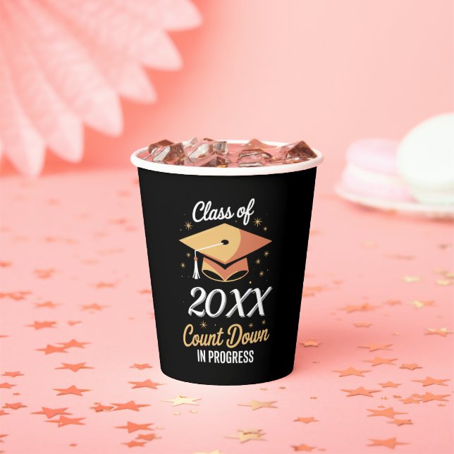 Class Of 2026 Count Down In Progress Personalized  Paper Cups (Insitu)