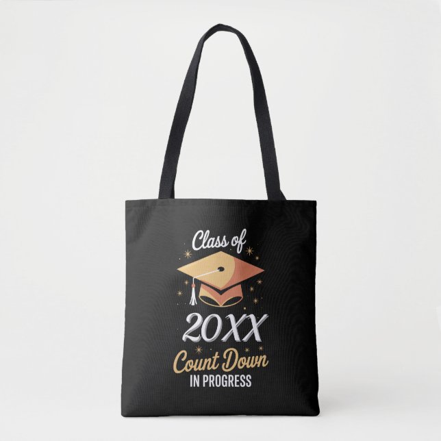Class Of 2026 Count Down In Progress Personalized  Tote Bag (Front)