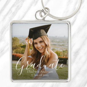 Class of 2026 Custom Graduate Script Photo Keychain