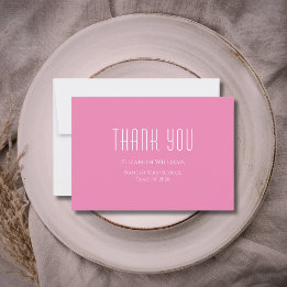 Class of 2026 Cute Pink Graduation   Thank You Card