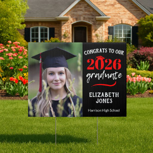 Class of 2026 Double Sided Custom Photo Graduation Sign