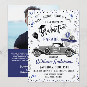 Class of 2026 DRIVE BY PHOTO Graduation Party Invitation