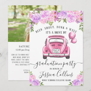 Class of 2026 DRIVE BY PHOTO Graduation Party Invitation