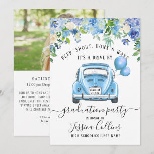 Class of 2026 DRIVE BY PHOTO Graduation Party Invitation