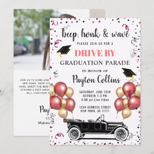 Class of 2026 DRIVE BY PHOTO Graduation Party Invitation
