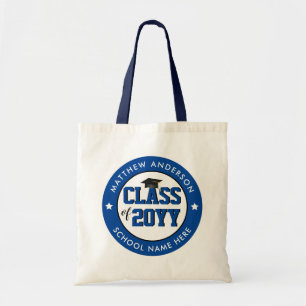 Class of 2026 Elegant Blue Graduate Graduation Tote Bag