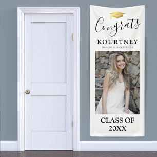 Class of 2026 Elegant Photo Graduation Door Banner