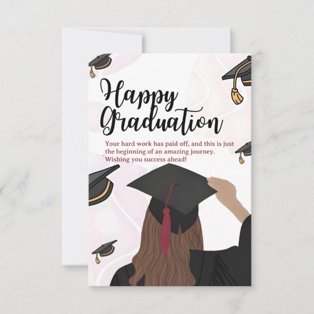 Class of 2026 Female Graduate Congratulations Card (Front)