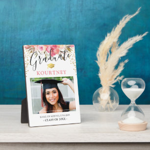 Class of 2026 Floral Graduate Photo Plaque