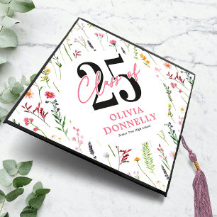 Class of 2026 Floral Graduation Cap Topper