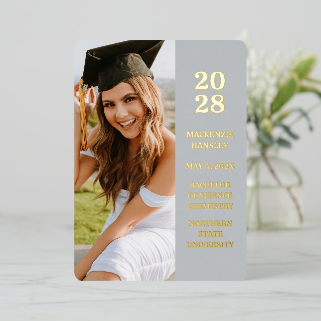 Class of 2026 Foil Graduation Announcement (Standing Front)