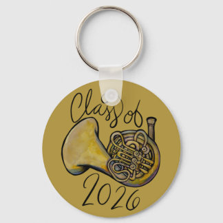 Class of 2026 French Horn Band Class Music         Keychain