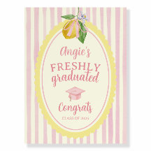 Class of 2026 Freshly Graduated Welcome Sign