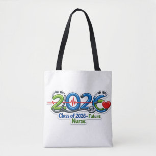 Class of 2026 Future Nurse Graduation Tote Bag