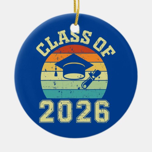 Class Of 2026 Girls Boys Teacher Graduation Ceramic Ornament