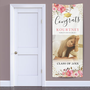Class of 2026 Girly Pink Graduation Door Banner