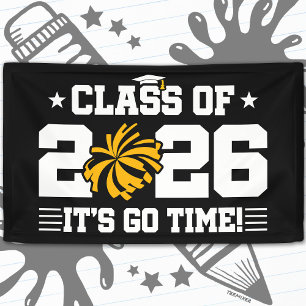 Class of 2026 Gold Cheer Graduation It’s Go Time Banner