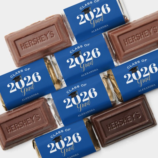 Class of 2026 Grad Blue Thank You Hershey's Miniatures (Assorted)